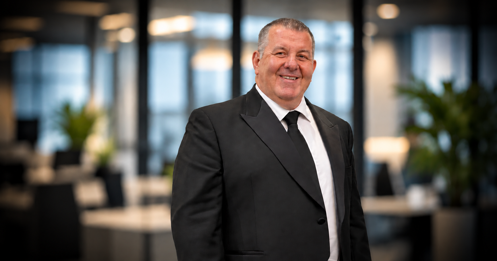 Warm Executive Portrait in a Modern Office